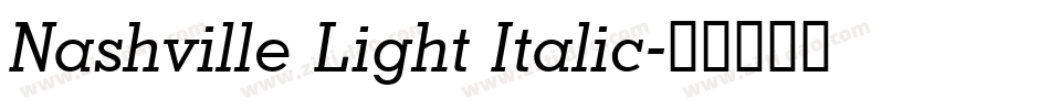 Nashville Light Italic字体转换